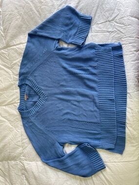J.Crew Classic Blue Women’s V-Neck Sweater